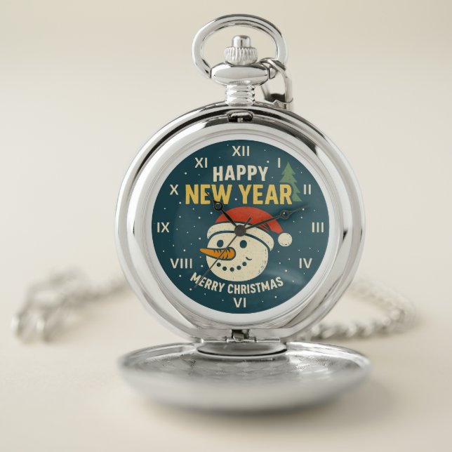 Elegant Luxury Roman Numeral Clock Face  Pocket Watch (Inside)