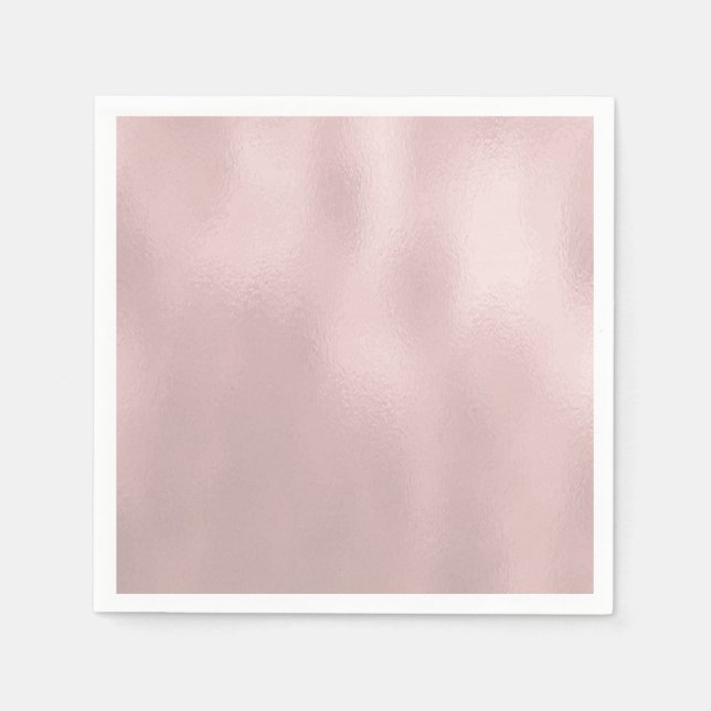Elegant Luxury Rose gold Glass Texture Napkins (Front)