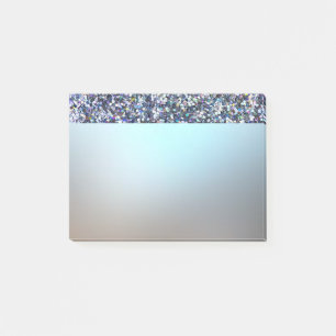 Elegant Luxury Shiny Blue Glitter Post-it Notes