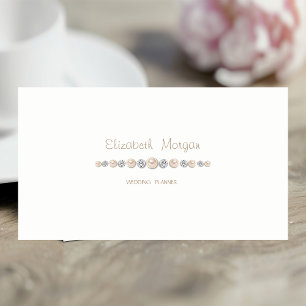 Elegant Luxury Simple,White ,Diamonds,Pearls Business Card