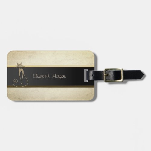 Elegant Luxury SophisticatedCat Luggage Tag