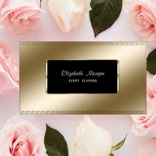 Elegant Luxury StylishModernBlack Frame Business Card