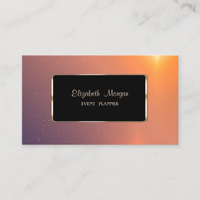 Elegant Luxury Stylish,Modern Ombre,Frame Business Card (Front)
