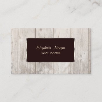 Elegant Luxury Stylish Modern Wood Texture Business Card by Biglibigli at Zazzle