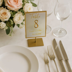 Elegant Luxury Table Card for Wedding Reception