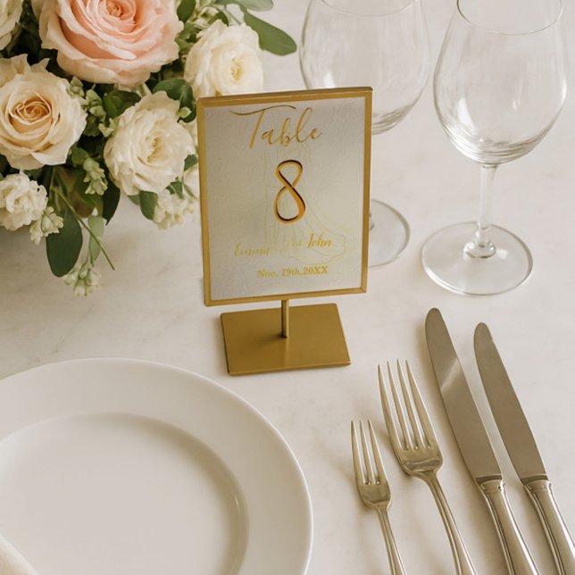 Elegant Luxury Table Card for Wedding Reception (Creator Uploaded)