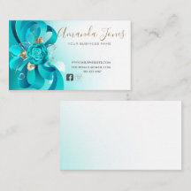 Elegant luxury turquoise teal gold professional