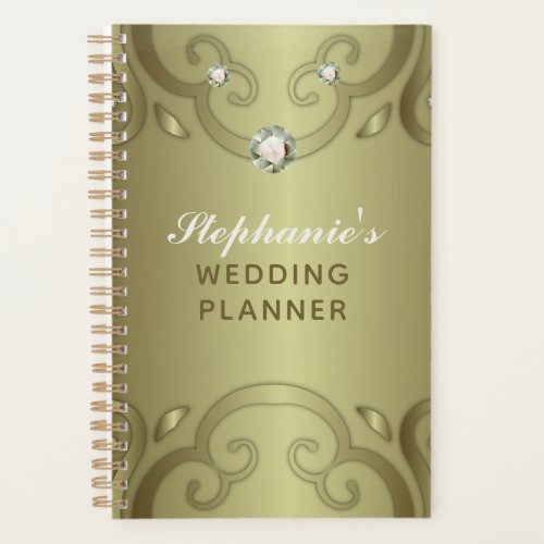 Elegant Luxury Vintage Victorian Gold Wedding Plan Planner