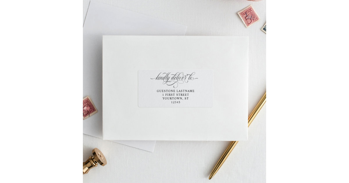 Elegant Luxury Wedding Guest Address Labels