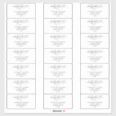 Elegant Luxury Wedding Guest Address Labels | Zazzle