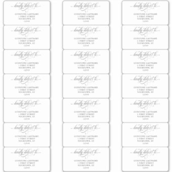 Elegant Luxury Wedding Guest Address Labels | Zazzle