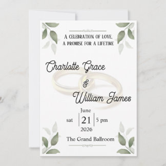 Elegant Luxury Wedding Invitation Template | Timel