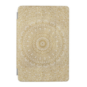 Elegant Luxury White Gold Mandala iPad Mini Cover