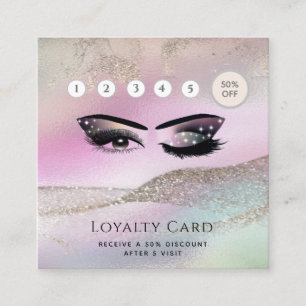 Elegant luxury wink lashes makeup eye aftercare lo loyalty card
