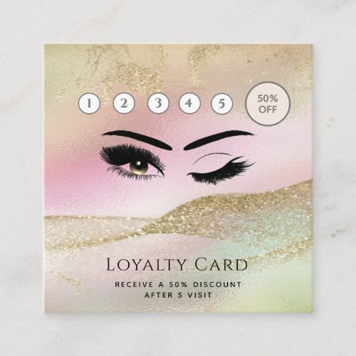Elegant luxury wink lashes makeup eye aftercare lo loyalty card