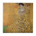 Elegant Luxury with Gustav Klimt's Portrait Ceramic Tile<br><div class="desc">Elevate your space with timeless elegance through the iconic "Portrait of Adele Bloch-Bauer" by Gustav Klimt, now beautifully enhanced for a modern aesthetic. This luxurious ceramic tile merges art and style, bringing opulence to your home. Its rich gold tones and intricate detailing captivate admirers, making it the perfect accent for...</div>