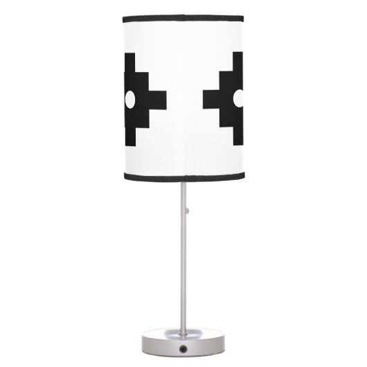 Elegant Machu Picchu Geometric Pattern Table Lamp (Back)