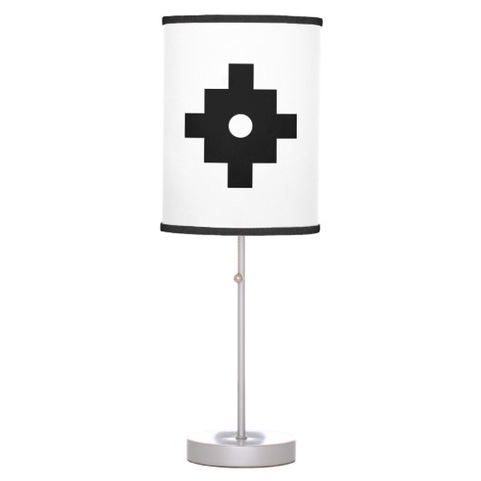 Elegant Machu Picchu Geometric Pattern Table Lamp (Front)