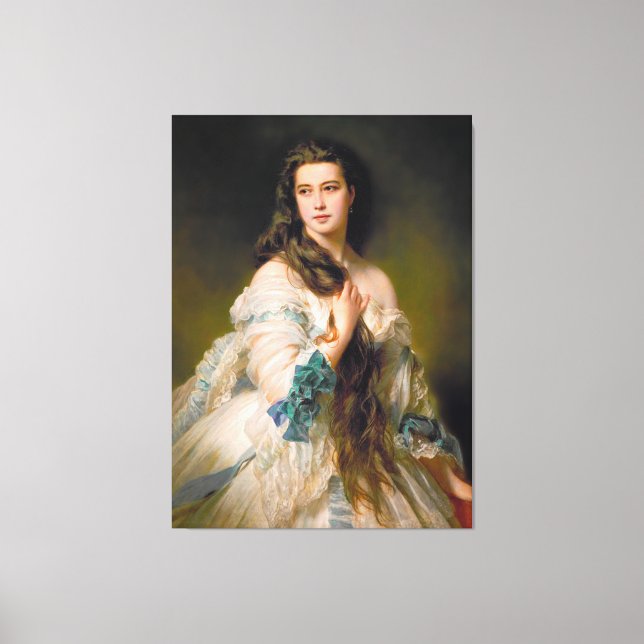 Elegant Madame Rimsky Korsakov Portrait Canvas Print (Front)
