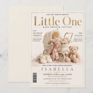 Elegant Magazine Cover Baby Shower Invitation