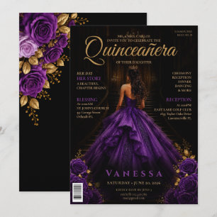 Elegant Magazine Cover Quinceanera Invitation