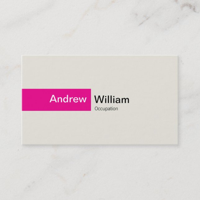 Elegant Magenta Business Card (Front)