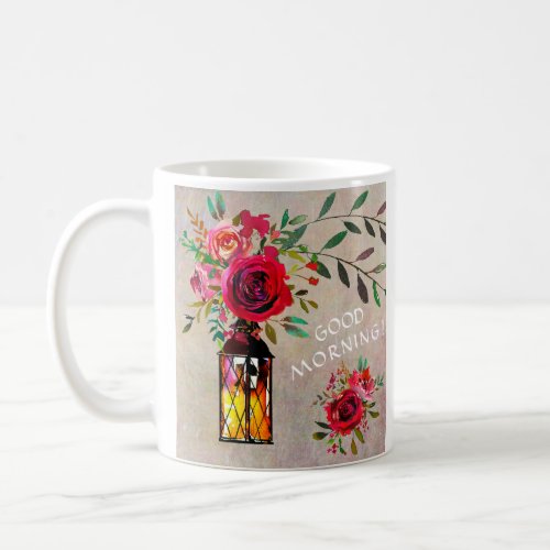 Elegant Magenta Floral Watercolor Coffee Mug