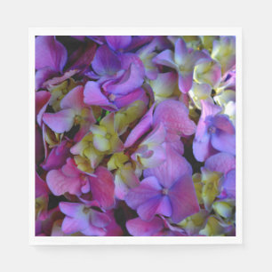 Elegant Magenta Purple blue Hydrangeas flowers Napkins