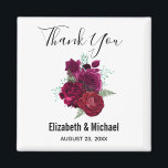 Elegant Magenta Rose Floral Bouquet Wedding Magnet<br><div class="desc">A favor magnet with a beautiful image of a bouquet of magenta and pink flowers.</div>