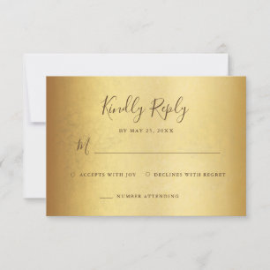 Elegant Magenta Rose Floral Gold Bat Mitzvah RSVP Card