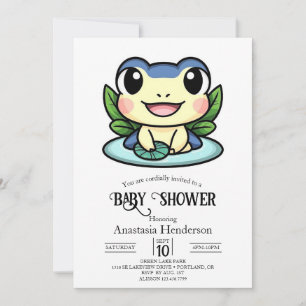 Elegant Magic Frog Baby Shower Invitation