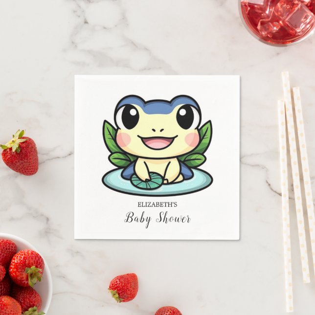 Elegant Magic Frog Baby Shower Napkins (Insitu)