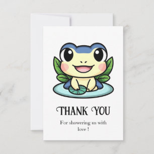 Elegant Magic Frog Baby Shower Thank You Card