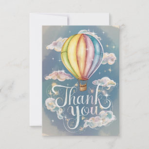 Elegant Magic Hot Air Balloon Thank You Card