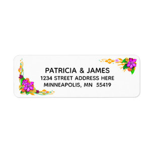 Elegant, Magical, & Bold Floral Border Address Label