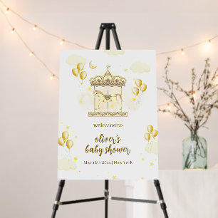 Elegant Magical Carousel Baby Shower Welcome Sign