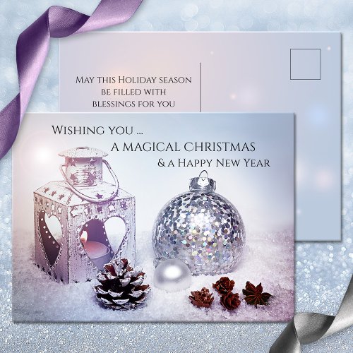 Elegant Magical White Christmas Dream Postcard