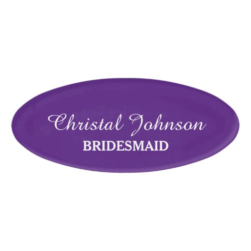 Elegant magnetic wedding bridesmaid name tags