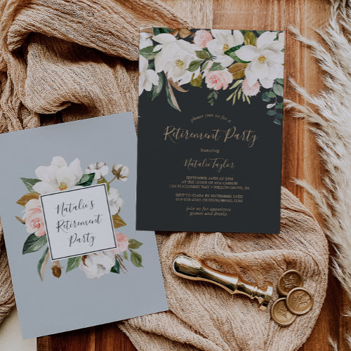 Elegant Magnolia | Black & White Retirement Party