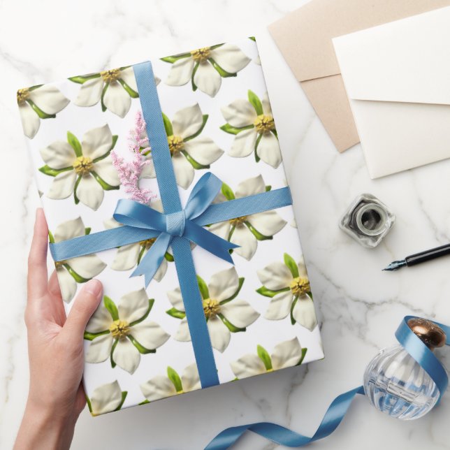 Elegant Magnolia Blossom Flower Spring Wedding MCM Wrapping Paper (Gifting)