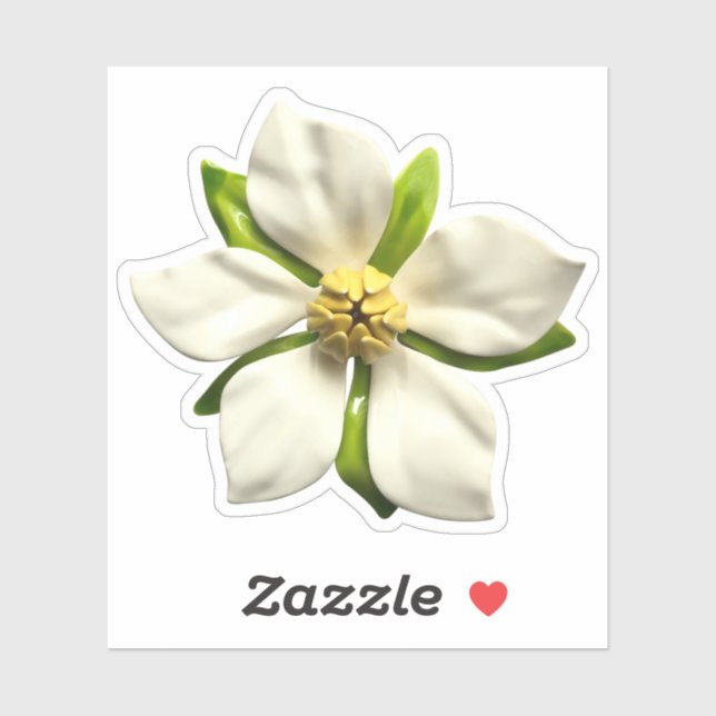 Elegant Magnolia Blossom Flower Wedding Sticker (Sheet)