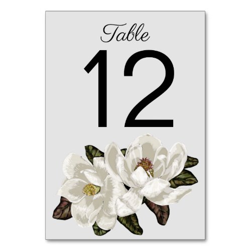 Elegant Magnolia blossoms Table Number