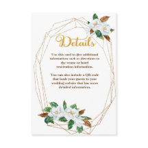 Elegant Magnolia Details Enclosure Card