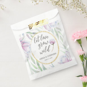 Elegant Magnolia Floral Wedding Favor Bag