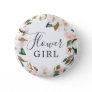 Elegant Magnolia Flower Girl Bridal Shower Button