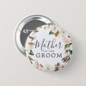Elegant Magnolia Mother of the Groom Bridal Shower Button (Front & Back)