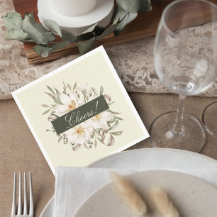 Elegant Magnolia Reception Napkins
