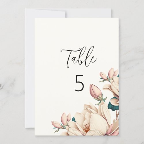 Elegant magnolia  table number 