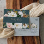 Elegant Magnolia | Teal Menu Choice RSVP Postcard