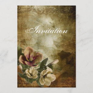 Elegant Magnolia Vintage Bridal Shower Invitation